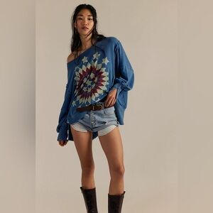NWOT Free People We The Free Graphic Camden Pullover